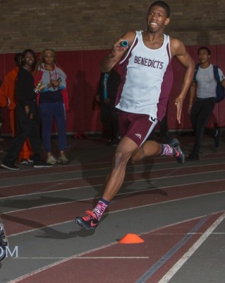 Jared Lampley carried the team on his back, helping his team score in the 4x200 and SMR relays.