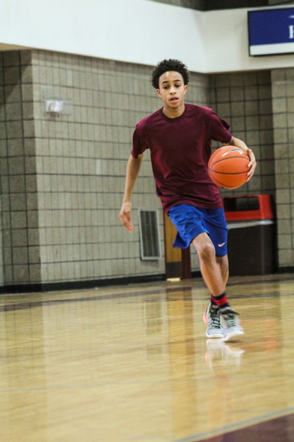 Dylan Parris practicing in H.A.B. gym.