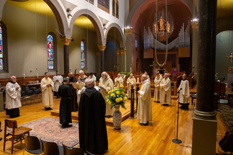 St. Mary's R.C. Church on Newark Abbey grounds was the scene of a special Mass over the weekend featuring