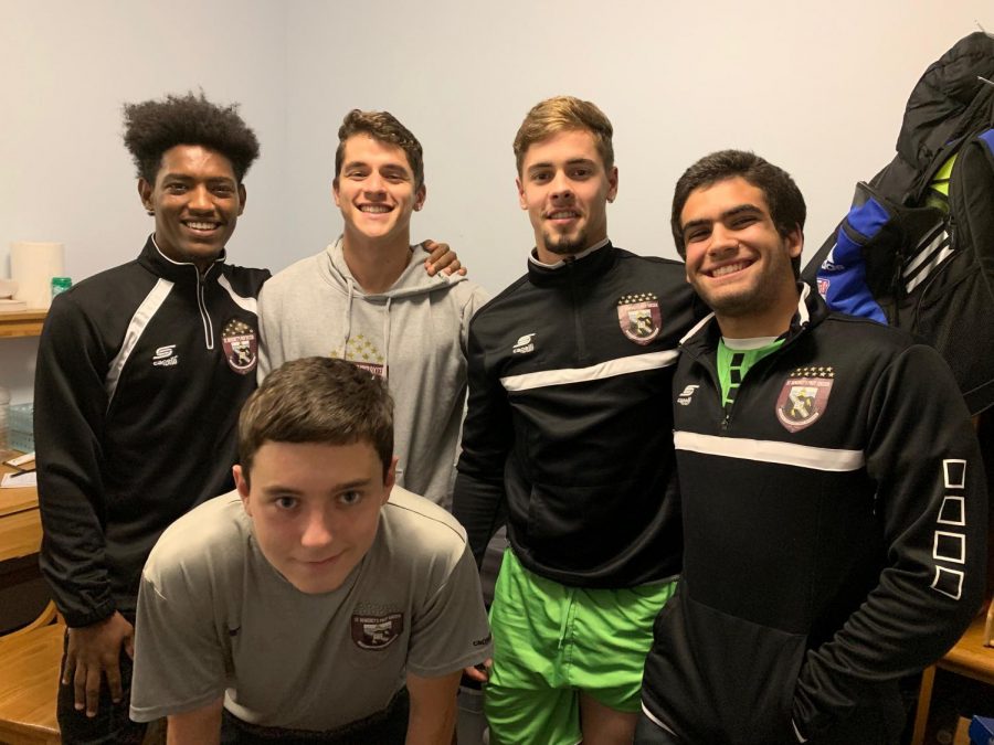 SBP+Varsity+Soccer+Players+discussed+their+team%27s+%22fighting+spirit%22+in+a+roundtable+at+the+Leahy+House.%0A%0AFrom+left+%28in+foreground%29+Rhys+Armstrong+UDII%2C+%28back+row%29+Zemi+Rodriguez+UDII%2C+Cao+Chavez+SY%2C+Lui+Chaves+SY%2C+and+Thiago+Quintanilha+SY.