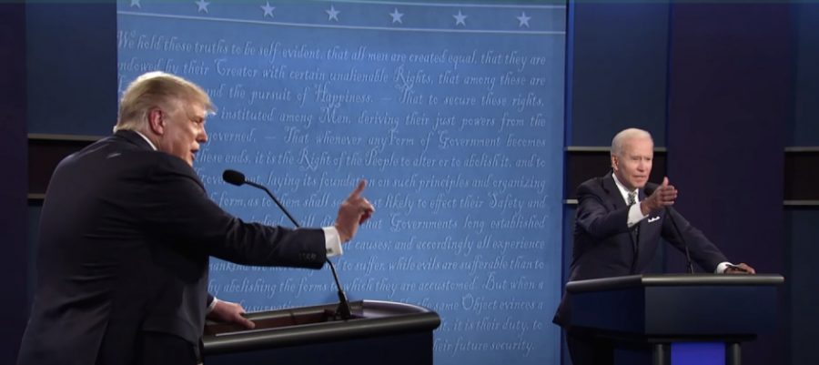 Republican President Donald Trump and Democratic candidate Joe Biden clash in their first debate leading to the Presidential election.