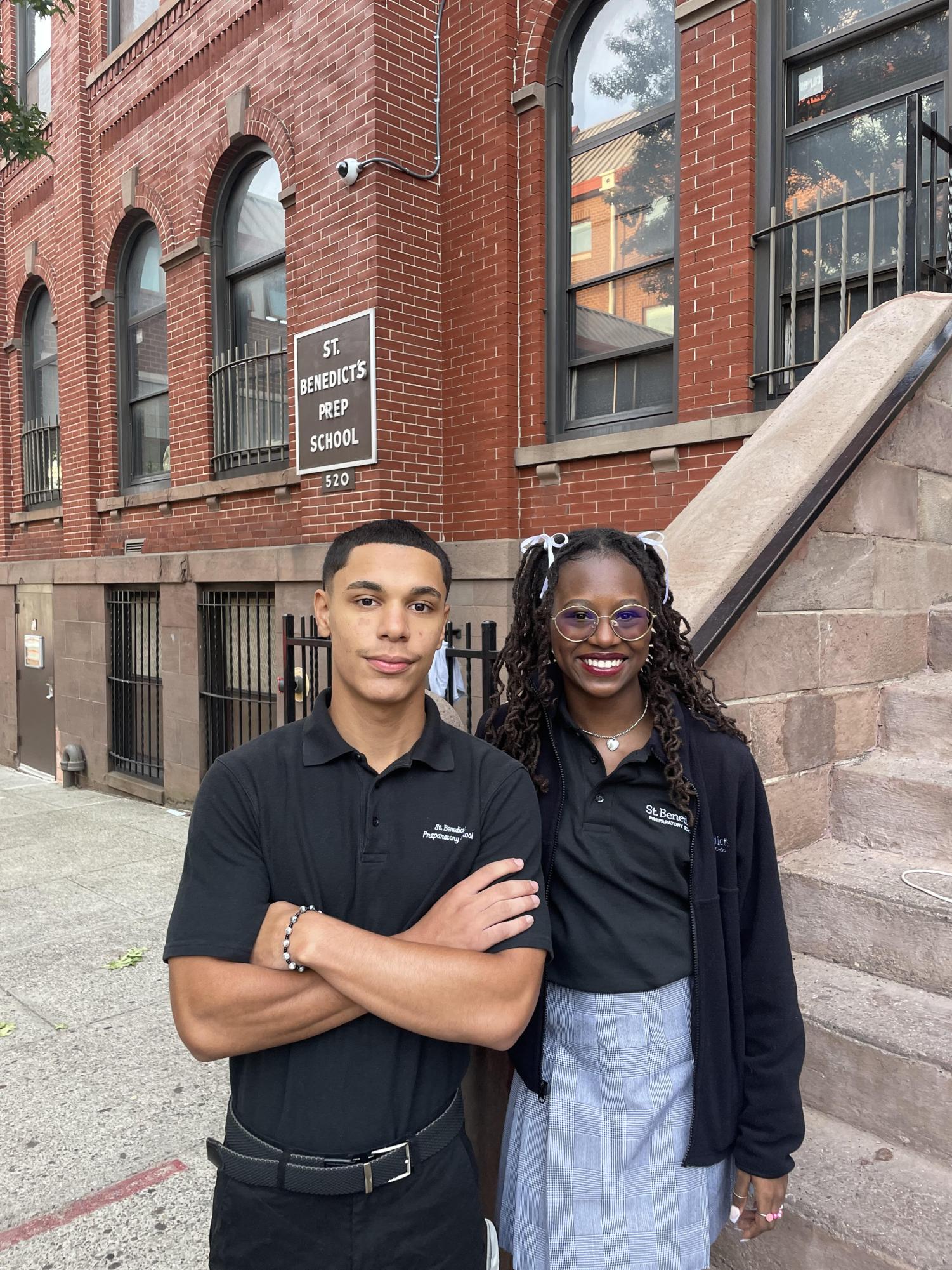 Jayden Forniel (Left) and Felicia Abbass (Right) outside the 520 entrance.